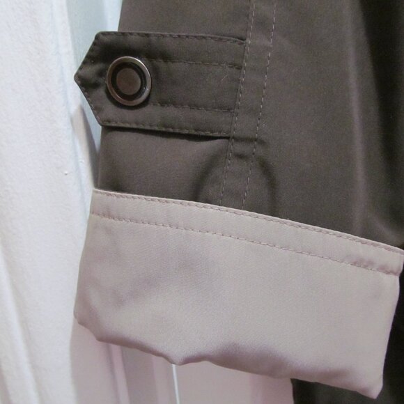 Gallery Womens Coat ~ Zip Out Liner ~ Snap Front ~ Brown & Mushroom Taupe Sz 1X - Picture 4 of 16